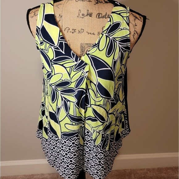 NWT Kaari Blue mixed print top - Picture 1 of 3